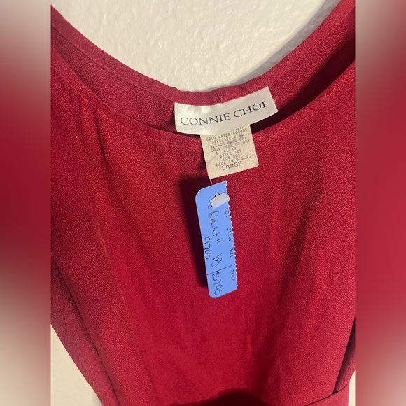 NWT Women’s Connie Choi Elegant Red Sleeveless Dress - Picture 2 of 4